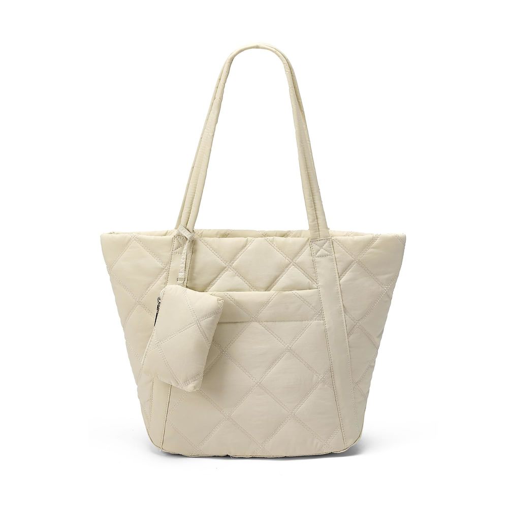 Puffy Carryall Bags For Lightweight Roomy Puffer Shopper Bag And Clutch